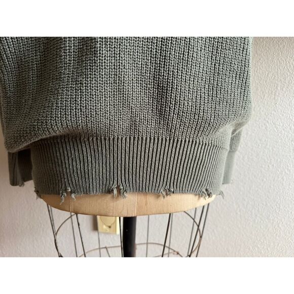 Young Fabulous‎ & Broke Long Green Cotton Sweater S/M EUC - Picture 4 of 6